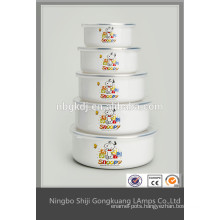 disposable enamel salad bowl mixing with lid